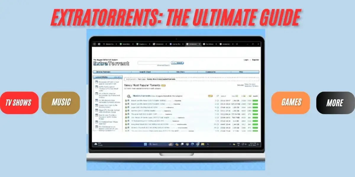 This image showing a Extratorrents: The Ultimate Guide